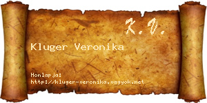 Kluger Veronika névjegykártya